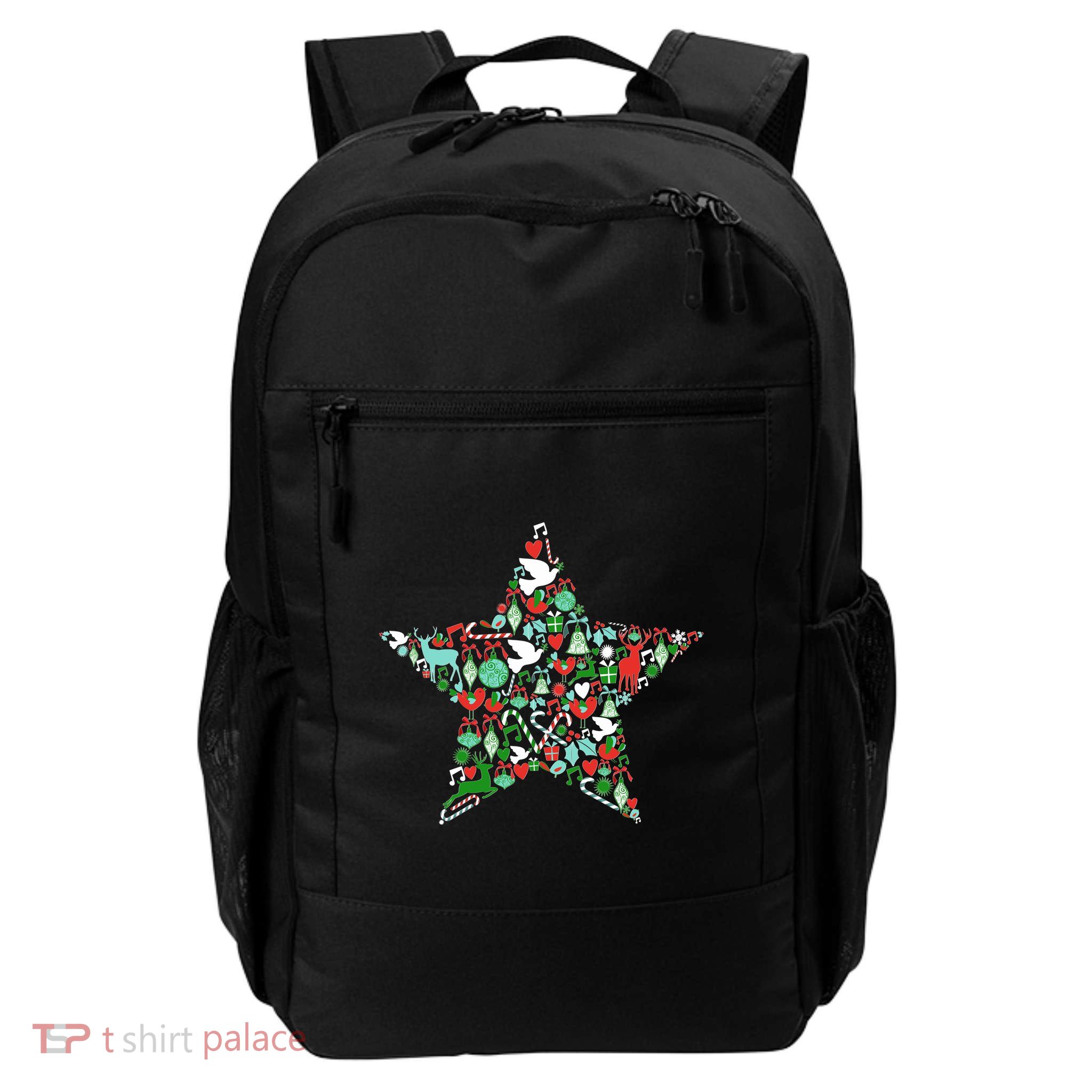 Festive Christmas Pattern Star Backpack