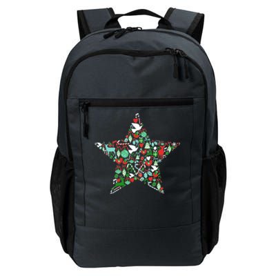 Festive Christmas Pattern Star Daily Commute Backpack