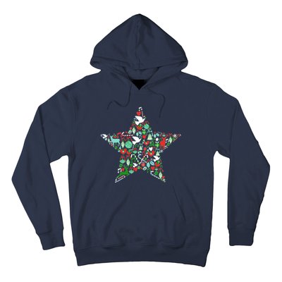 Festive Christmas Pattern Star Hoodie