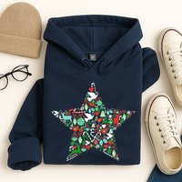 Festive Christmas Pattern Star Hoodie
