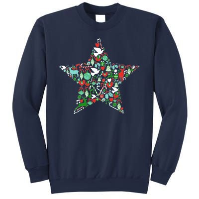 Festive Christmas Pattern Star Sweatshirt