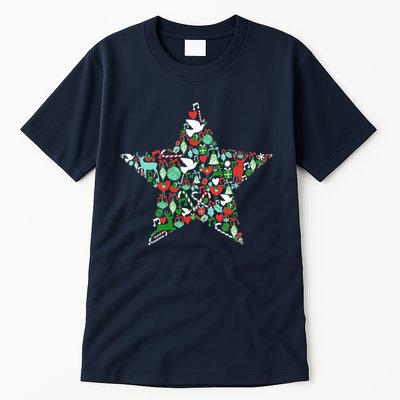 Festive Christmas Pattern Star Tall T-Shirt