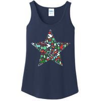 Festive Christmas Pattern Star Ladies Essential Tank