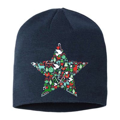 Festive Christmas Pattern Star Sustainable Beanie