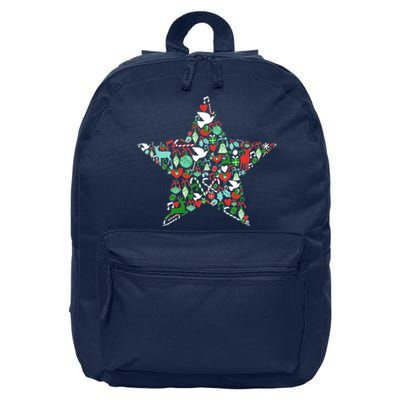 Festive Christmas Pattern Star 16 in Basic Backpack