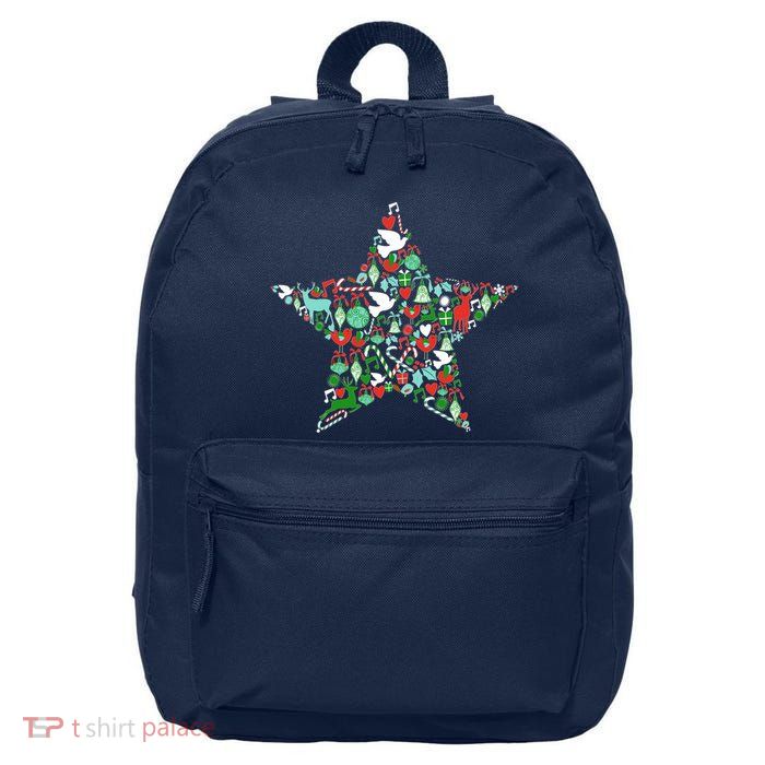 Festive Christmas Pattern Star 16 in Basic Backpack