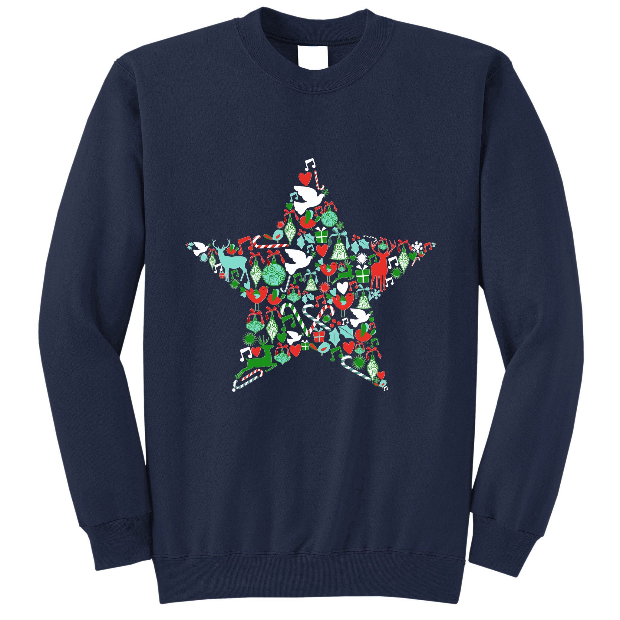 Festive Christmas Pattern Star Tall Sweatshirt
