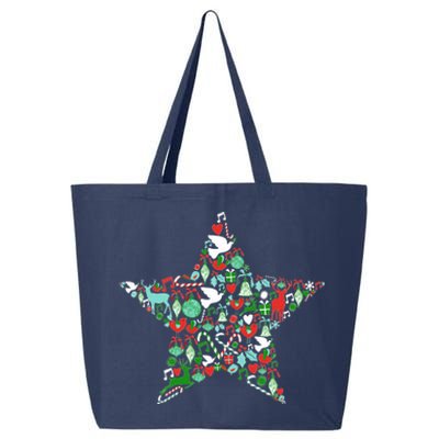 Festive Christmas Pattern Star 25L Jumbo Tote