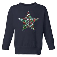 Festive Christmas Pattern Star Toddler Sweatshirt