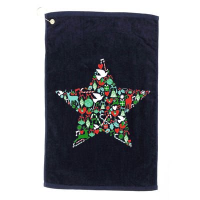 Festive Christmas Pattern Star Golf Towel