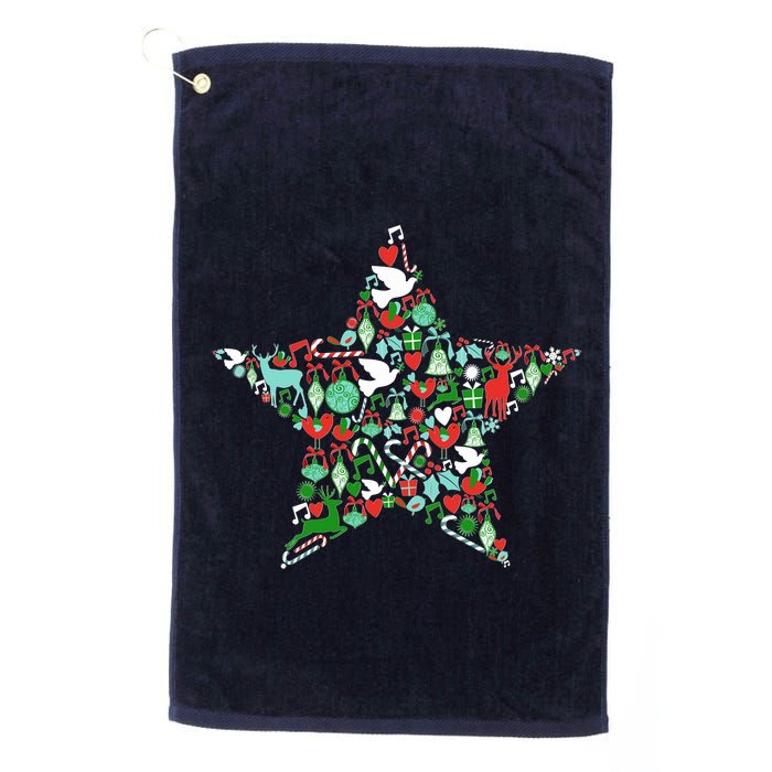Festive Christmas Pattern Star Golf Towel