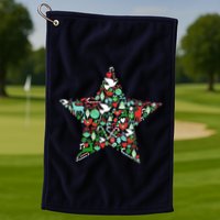 Festive Christmas Pattern Star Golf Towel