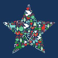 Festive Christmas Pattern Star Visor