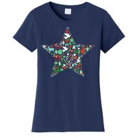 Festive Christmas Pattern Star Women's T-Shirt