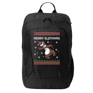 Funny Costume Pj Christmas Merry Slothmas Ugly Xmas Cool Gift City Backpack