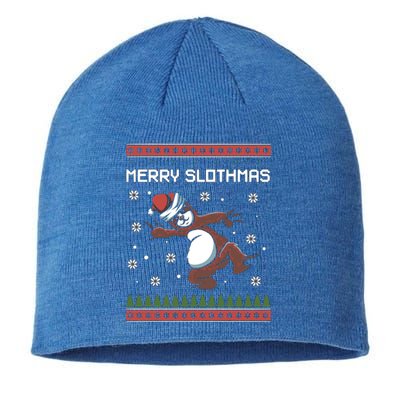 Funny Costume Pj Christmas Merry Slothmas Ugly Xmas Cool Gift Sustainable Beanie