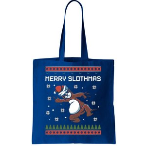 Funny Costume Pj Christmas Merry Slothmas Ugly Xmas Cool Gift Tote Bag