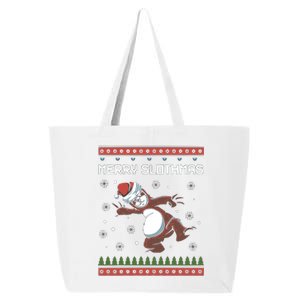 Funny Costume Pj Christmas Merry Slothmas Ugly Xmas Cool Gift 25L Jumbo Tote