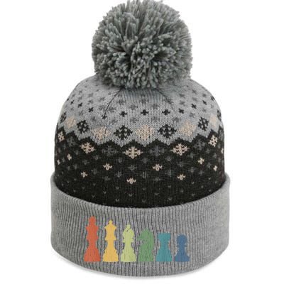 Funny Chess Pieces Board Game Lover Player Themed Chess Gift The Baniff Cuffed Pom Beanie