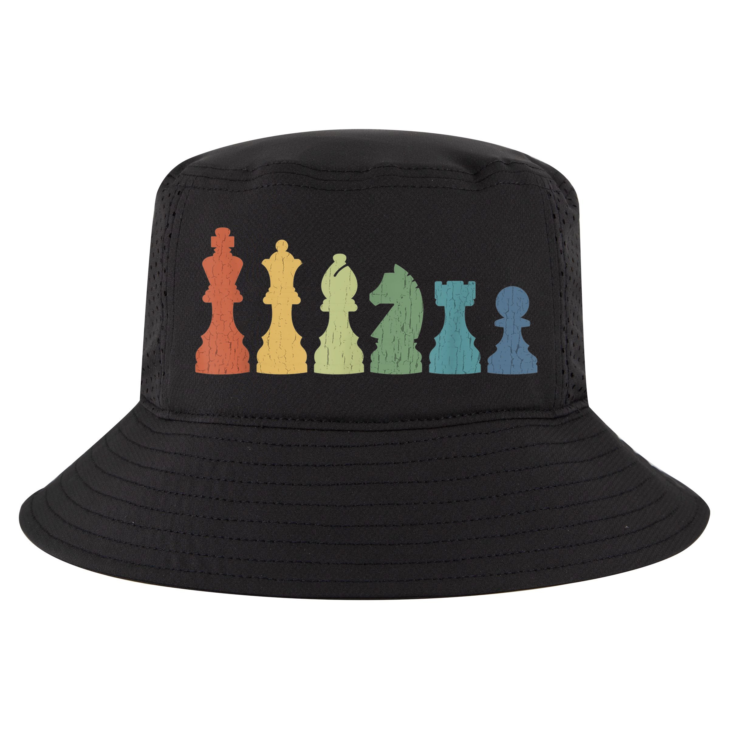 Funny Chess Pieces Board Game Lover Player Themed Chess Gift Cool Comfort Performance Bucket Hat