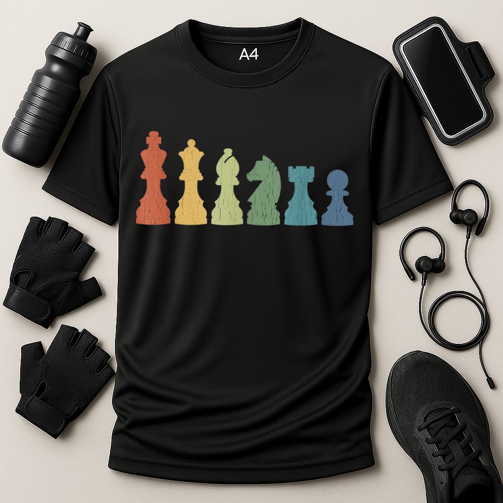 Funny Chess Pieces Board Game Lover Player Themed Chess Gift Performance Shirt