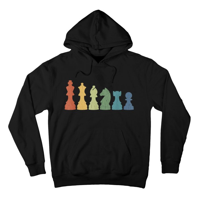 Funny Chess Pieces Board Game Lover Player Themed Chess Gift Hoodie