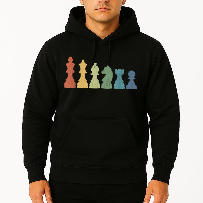 Funny Chess Pieces Board Game Lover Player Themed Chess Gift Hoodie