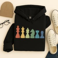 Funny Chess Pieces Board Game Lover Player Themed Chess Gift Hoodie