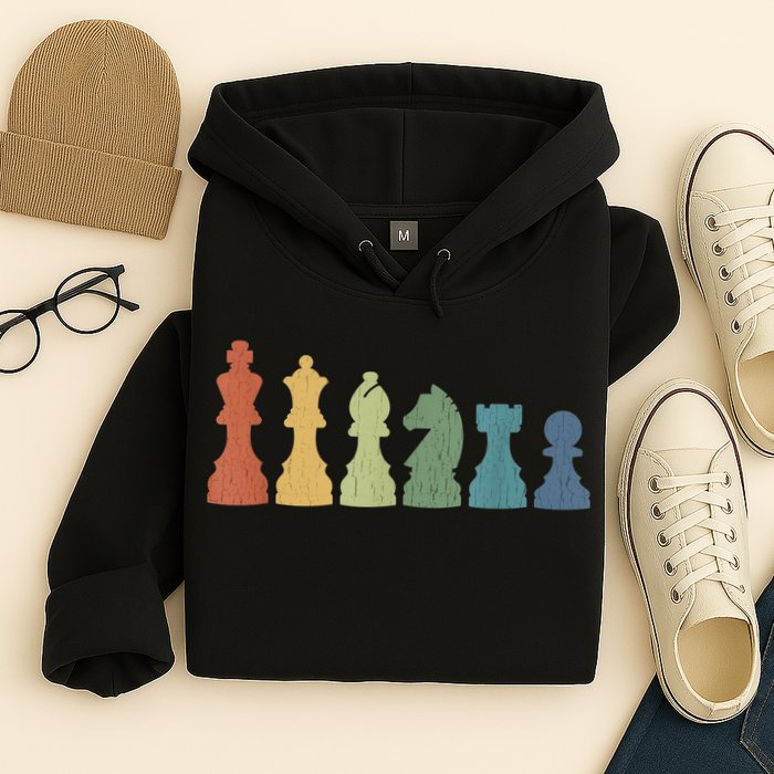 Funny Chess Pieces Board Game Lover Player Themed Chess Gift Hoodie