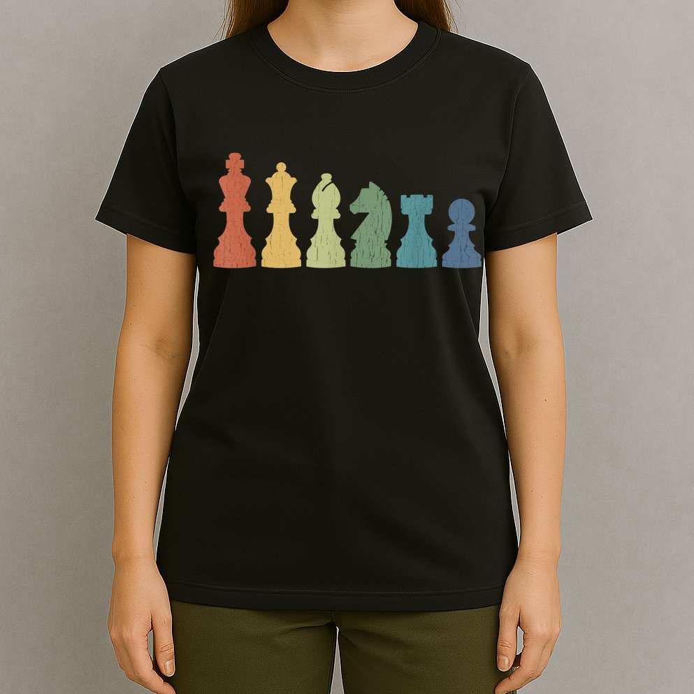 Funny Chess Pieces Board Game Lover Player Themed Chess Gift T-Shirt