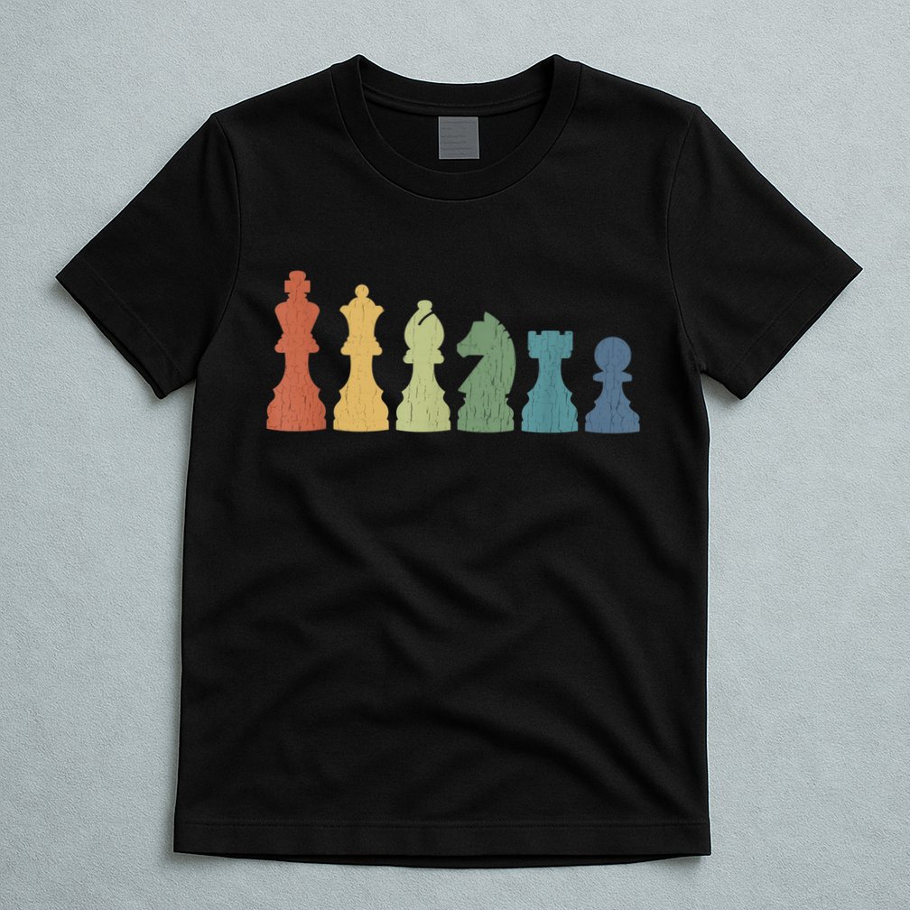 Funny Chess Pieces Board Game Lover Player Themed Chess Gift T-Shirt