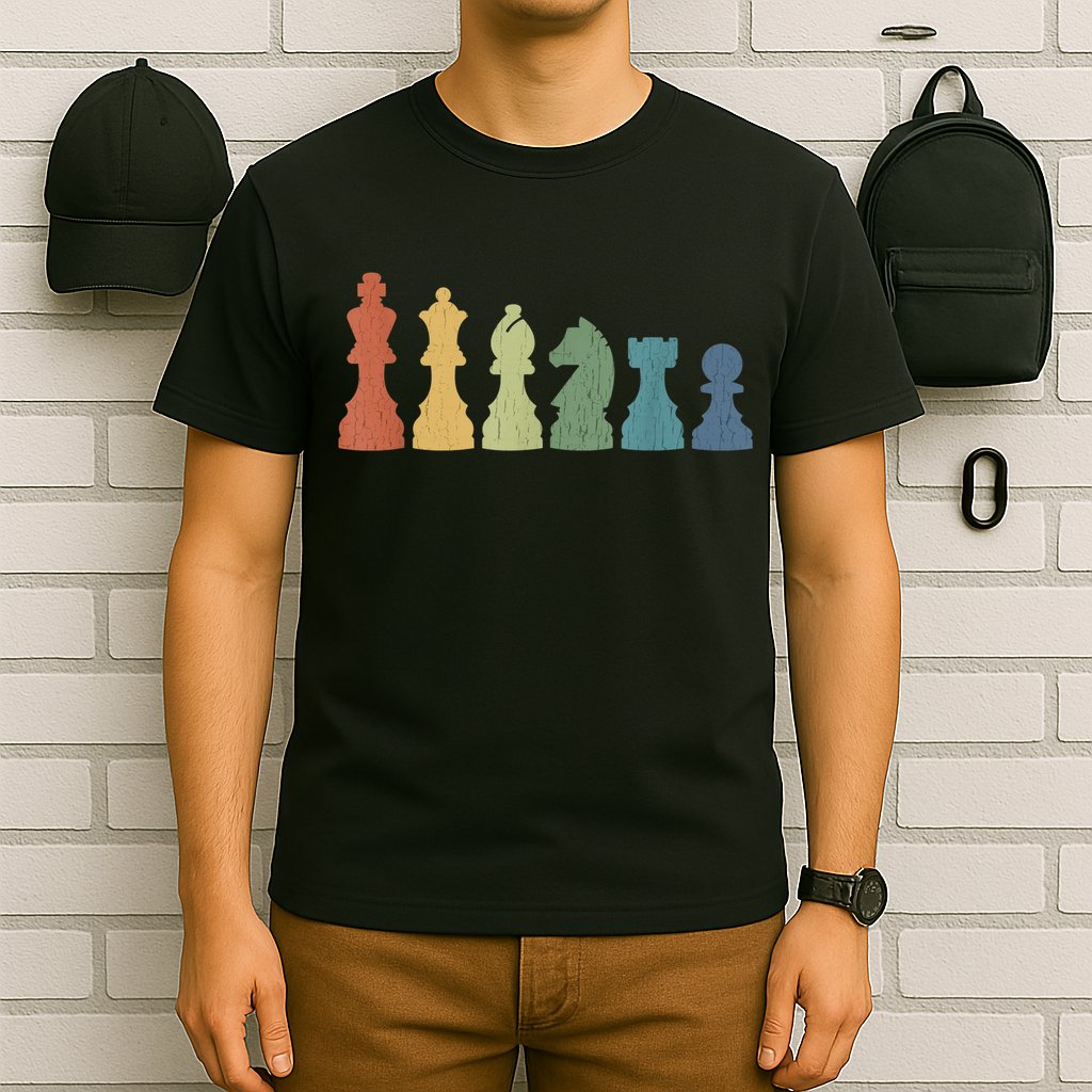 Funny Chess Pieces Board Game Lover Player Themed Chess Gift T-Shirt