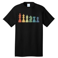 Funny Chess Pieces Board Game Lover Player Themed Chess Gift Tall T-Shirt