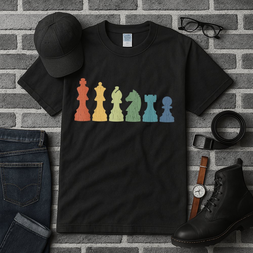 Funny Chess Pieces Board Game Lover Player Themed Chess Gift Tall T-Shirt