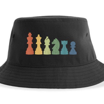 Funny Chess Pieces Board Game Lover Player Themed Chess Gift Sustainable Bucket Hat
