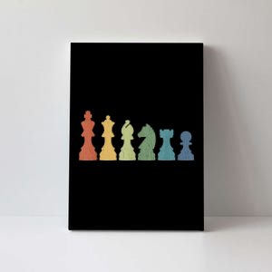 Funny Chess Pieces Board Game Lover Player Themed Chess Gift Canvas