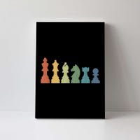 Funny Chess Pieces Board Game Lover Player Themed Chess Gift Canvas