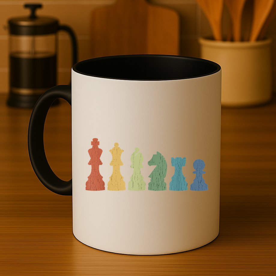 Funny Chess Pieces Board Game Lover Player Themed Chess Gift Mug