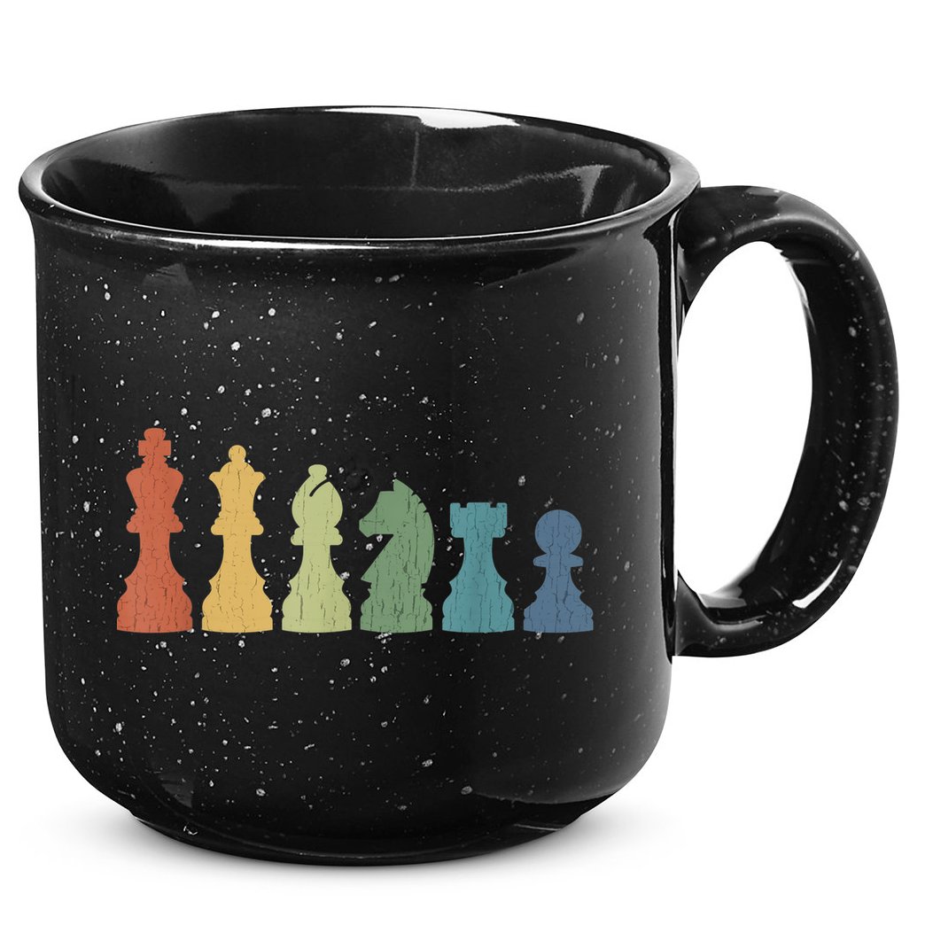Funny Chess Pieces Board Game Lover Player Themed Chess Gift 15oz Campfire Ceramic Mug