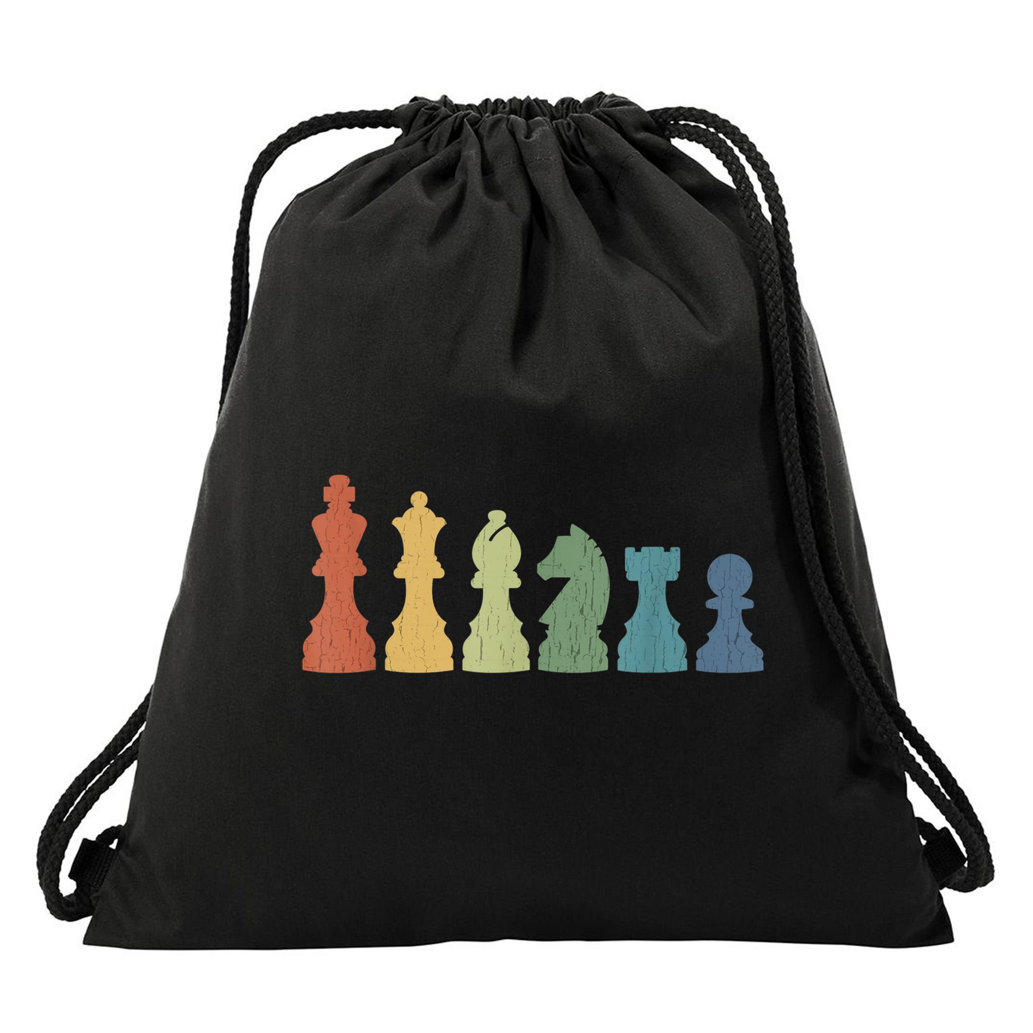 Funny Chess Pieces Board Game Lover Player Themed Chess Gift Drawstring Bag