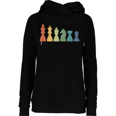 Funny Chess Pieces Board Game Lover Player Themed Chess Gift Womens Funnel Neck Pullover Hood