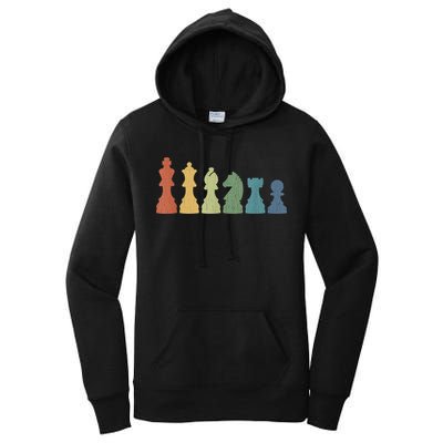 Funny Chess Pieces Board Game Lover Player Themed Chess Gift Women's Pullover Hoodie