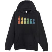 Funny Chess Pieces Board Game Lover Player Themed Chess Gift Premium Pullover Hoodie