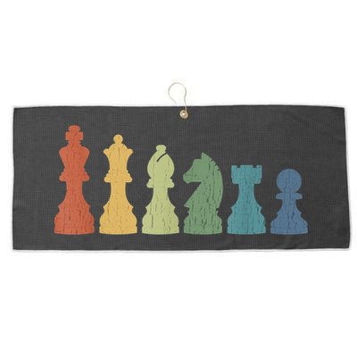 Funny Chess Pieces Board Game Lover Player Themed Chess Gift Large Microfiber Waffle Golf Towel