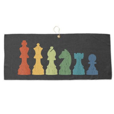 Funny Chess Pieces Board Game Lover Player Themed Chess Gift Large Microfiber Waffle Golf Towel