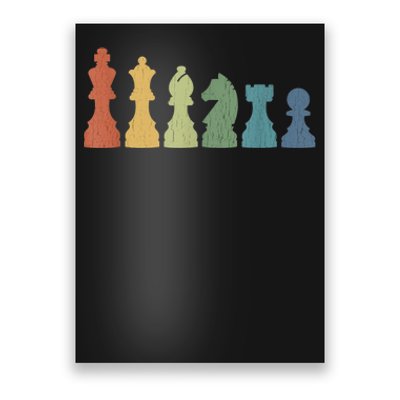 Funny Chess Pieces Board Game Lover Player Themed Chess Gift Poster