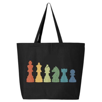 Funny Chess Pieces Board Game Lover Player Themed Chess Gift 25L Jumbo Tote