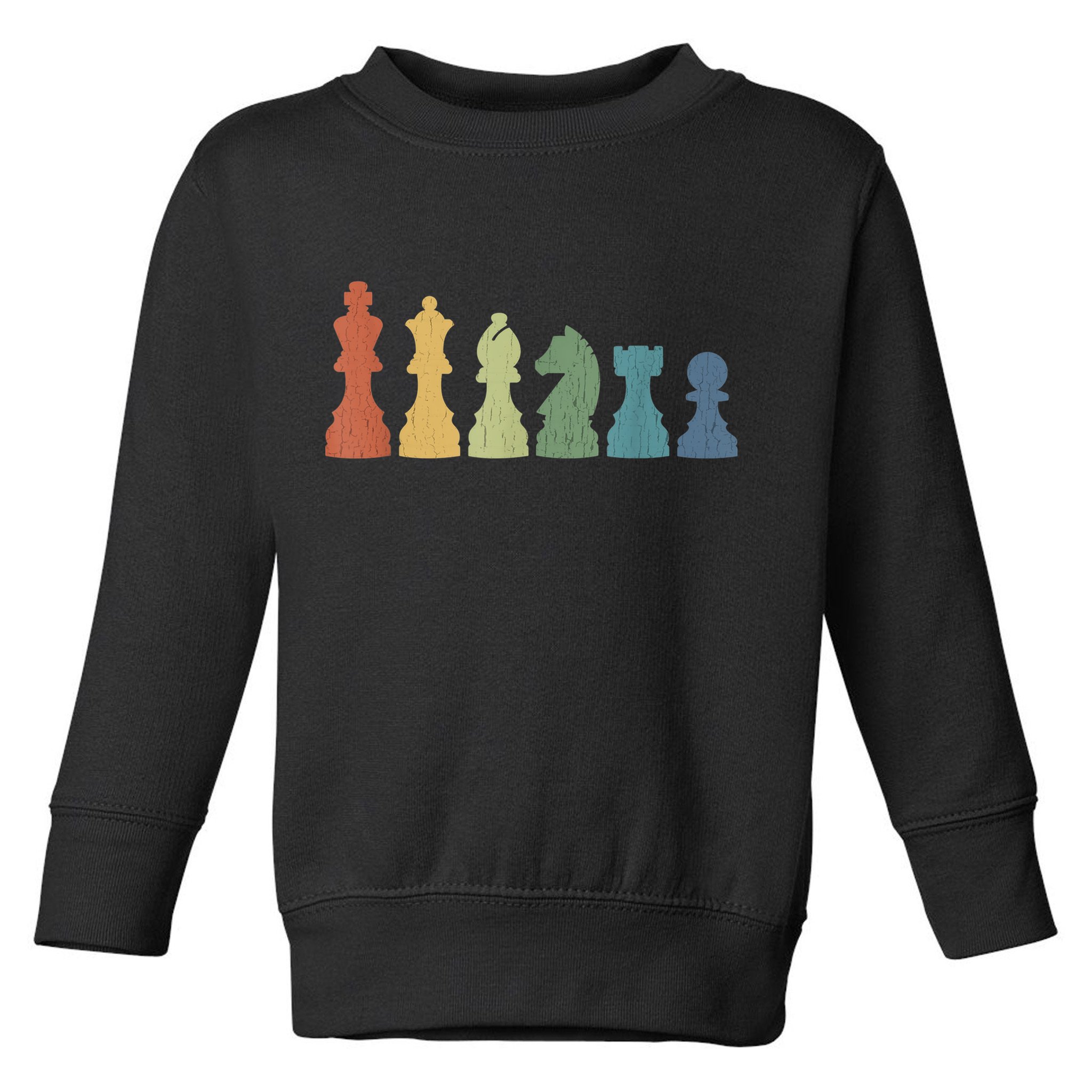 Funny Chess Pieces Board Game Lover Player Themed Chess Gift Toddler Sweatshirt