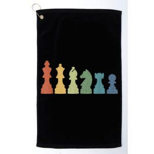 Funny Chess Pieces Board Game Lover Player Themed Chess Gift Platinum Collection Golf Towel