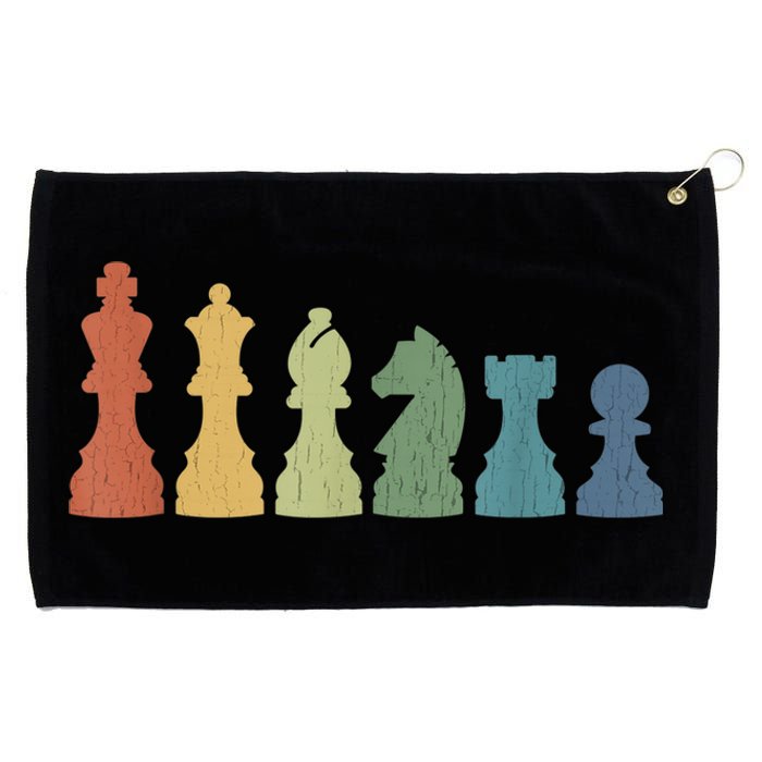 Funny Chess Pieces Board Game Lover Player Themed Chess Gift Grommeted Golf Towel